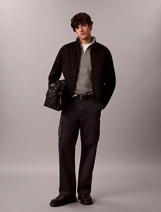 Calvin Klein Pantalones Cargo Holgados De Sarga De Algod&oacute;n