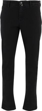Jacob Cohen Black Tailored Slim-Fit Stretch Cotton-Blend Formal Pants