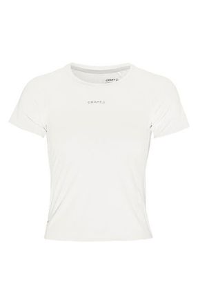 Craft Crewneck Cropped Running T-Shirt in White at Nordstrom, Size X-Large