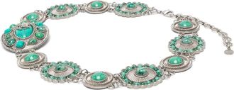 Roberto Cavalli gemstone-embellished chain belt - women - Metal/Plastic/glass - One Size - Silver
