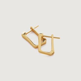Monica Vinader Gold Alta Huggie Earrings