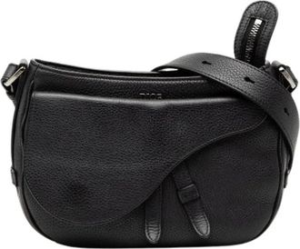 Dior Pre-owned Cross Body Bags, female, Black, Size: ONE SIZE Pre-owned Leather Satchel