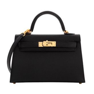 Herm&egrave;s Herm&egrave;s Kelly 20cm Epsom Sellier Noir Gold Hardware