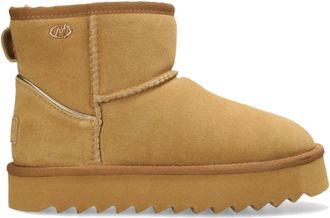 Mexx Bruine Enkellaarzen voor vrouwen - Dames - Winterlaarzen - Bruin - 38 EU - Leer - Schoenen