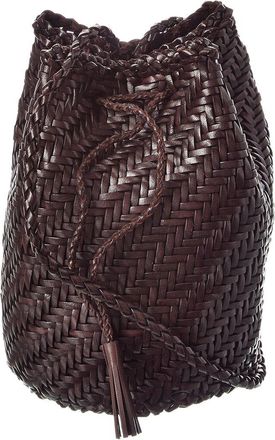 Dragon Diffusion Pompom Double Jump Leather Bucket Bag