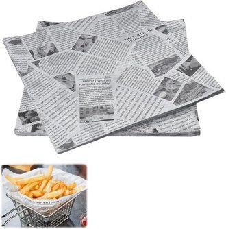 OEM Carta Da Imballaggio Per Alimenti, 100 Fogli, 22 X 22 Cm, Carta Di Giornale, Confezionamento Alimentare, Carta Da Forno, Confezionamento Alimentare Pe