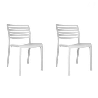 Resol Set 2 Sillas Interior, Exterior Blanco Lama Resol