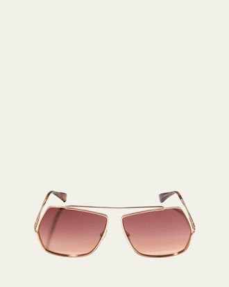 Max Mara Elsa Geo Metal Butterfly Sunglasses