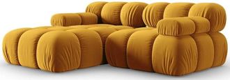 MICADONI Modulares 3-Sitzer Designsofa Bellis - Samtbezug