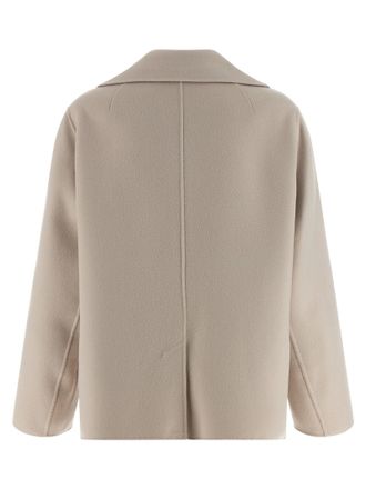 Max Mara Womens Beige Virgin Wool Biker Jacket Clothing