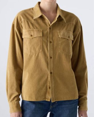 Amo Jenn Shirt In Cumin Corduroy