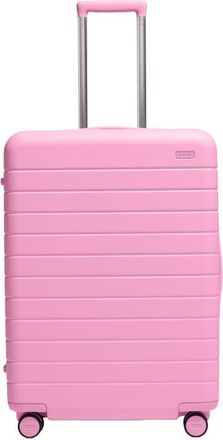 AwAy The Medium Checked Suitcase in Mochi Pink at Nordstrom