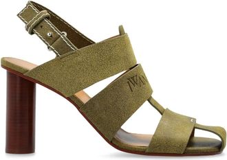 J.W.Anderson Sandali a gabbia in pelle scamosciata 95mm - Verde