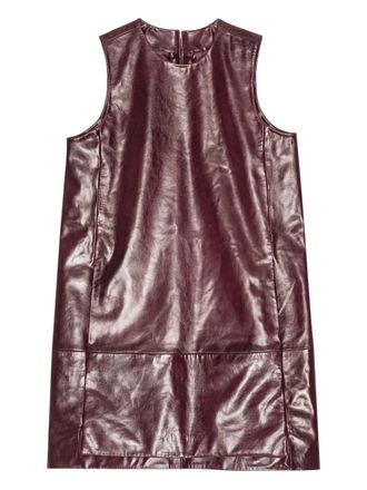 Remain leather mini dress - women - Polyester/Elastane/Sheepskin - 34 - Red