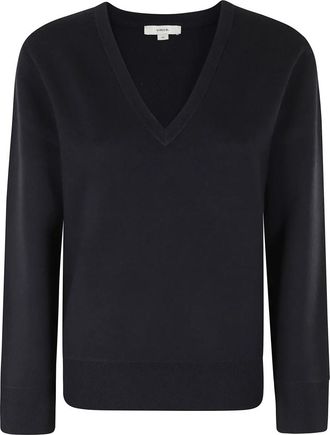 Vince V-hals Gebreide Kleding - Dames - V-hals truien - Blauw - XS - Truien & Vesten