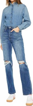 Kancan Dixon Ultra High Rise 90s Boyfriend Jeans In Medium Blue