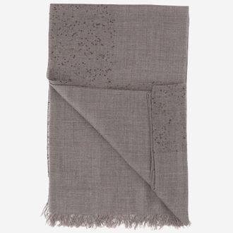 Faliero Sarti Womens Scarf Dalila Wool-Blend Taupe Scarfs
