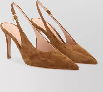 Gianvito Rossi suede leather mules