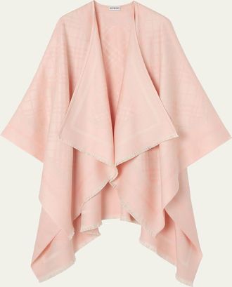 Burberry Check Wool Cashmere Cape