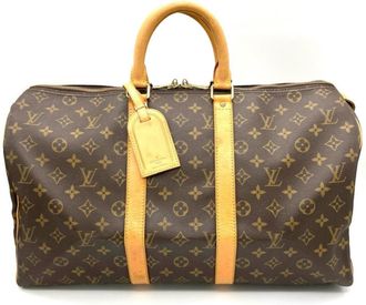 Louis Vuitton Brown Monogram Canvas Boston Bag (Pre-Owned)