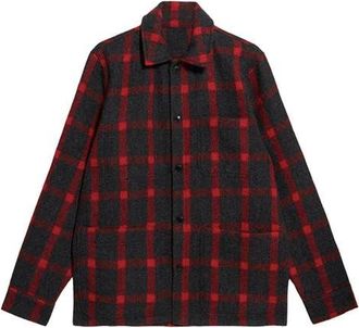 Fortela Steck Wool Check Overshirt in Melange at Nordstrom, Size 46 Eu