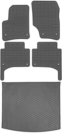 OEM Volkswagen Touareg I Suv De Noviembre De 2002 A 2010. Juego - Alfombrillas De Goma Para Coche + Alfombrilla Para Maletero