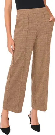 Vince Camuto Pintuck Front Wide Leg Ankle Pants in Fall Camel at Nordstrom, Size Xx-Large