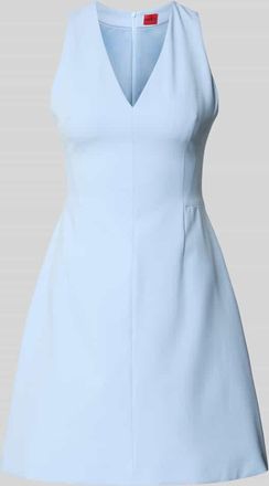 HUGO BOSS Regular Fit Kleid mit Naht-Details Modell KELILA in Hellblau, Gr&ouml;&szlig;e 36