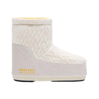 Moon Boot Schoenen, Dames, Beige, 36 EU, Icon Low Nolace Knit Boots