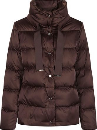Herno Quilted Down Cape with High Collar