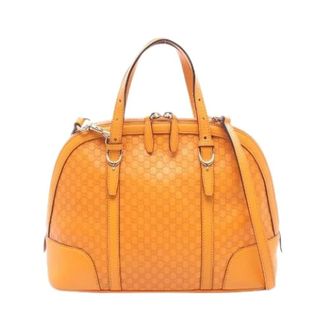 Gucci Pre-owned Nice Leather 2way Handbag - Dames - Pre-owned - Oranje - Maat: ONE Size Leer