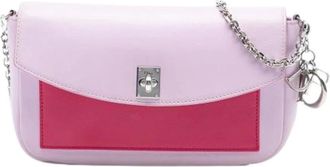 Dior Pre-owned Cross Body Bags, female, Pink, Size: ONE SIZE Pre-owned Vintage Leather Crossbody Bag