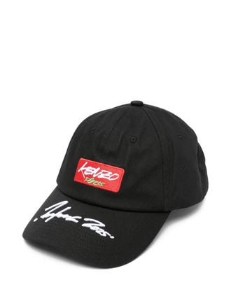 Kenzo logo-patch baseball cap - men - Cotton - One Size - Black