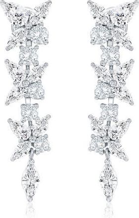 Suzy Levian Gala Dangle Drop Earrings in White at Nordstrom Rack