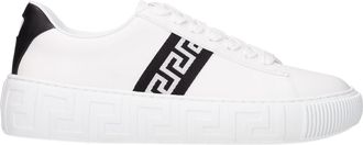 Versace White Leather Mens Sneakers