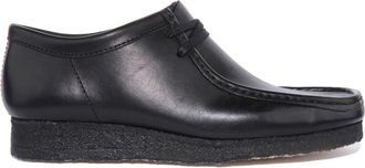 Clarks Zwarte Wallabee Schoenen Heren - Heren - Veterschoenen - Zwart - 41 EU - Leer - Schoenen