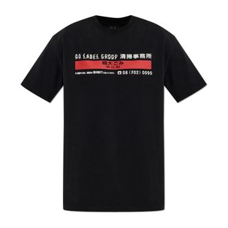 44 Label Group T-Shirts, male, Black, Size: 2XL Logo T-shirt