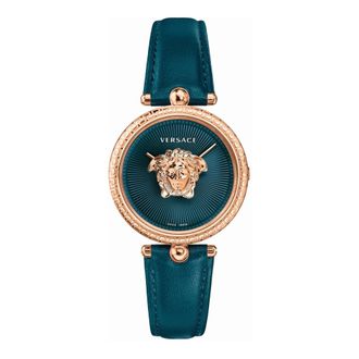 Versace Palazzo Groen Leren Horloge - Dames - Horloges - Veelkleurig - ONE Size - Accessoires