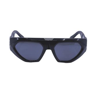 Philipp Plein SPP153 Oval Frame Sunglasses - Black