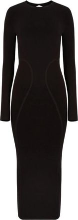 Nina Ricci Elegante Zwarte Maxi Jurk met Open Rug - Dames - Maxi kleedjes - Zwart - M - Kleedjes