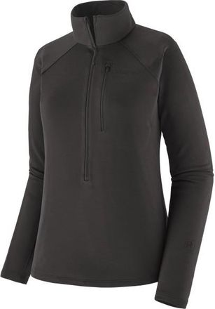 Patagonia R1 Ultralight 1/2-Zip Fleecepullover f&uuml;r Damen | schwarz/grau