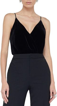 L'agence Jaxon Draped Silk-Blend Bodysuit