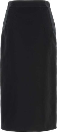 Bottega Veneta Womens Nera Skirt Black Cotton Silk