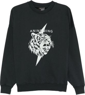 Anine Bing Miles Tiger-print Sweatshirt