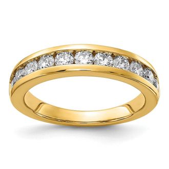 Diamond2Deal 14k Gold Lab Grown Diamond Wedding Band Ring 1Ct Clarity- VS Color- D-E