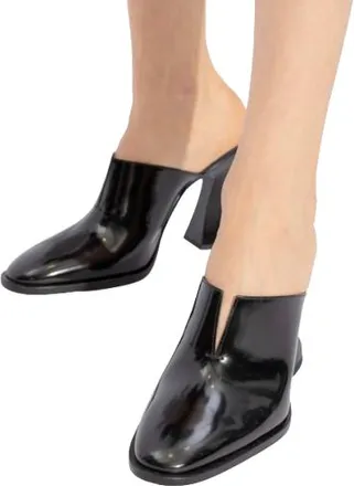 Bottega Veneta Black Patent Leather Cha Cha Mules Size 38