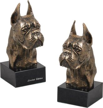 OEM Boxer, Boxer I - Estatuilla De Perro, Busto Sobre Base De Piedra, Escultura, Trofeo Para La Exposici&oacute;n Canina Art-dog