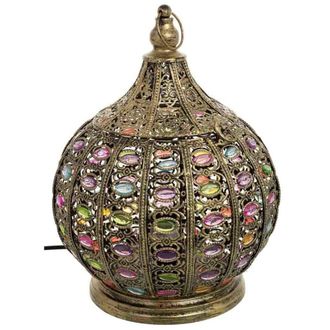 Wanderlust Deco L&aacute;mpara de metal cristal acrilico de colores d27x33h cm