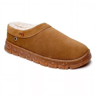 Minnetonka Womens Neva Clog Slippers In Tan