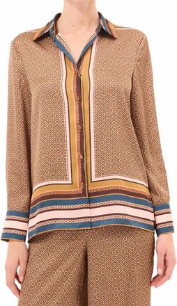Misa Brook Top In Autumn Scarf
